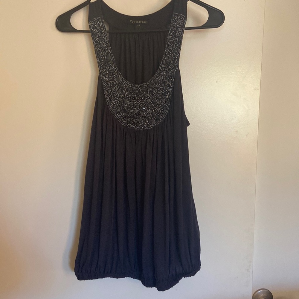 Forever 21 dark blue sleeveless top